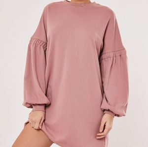 Missguided Pink Blush Oversized Sweater Dress Size 4